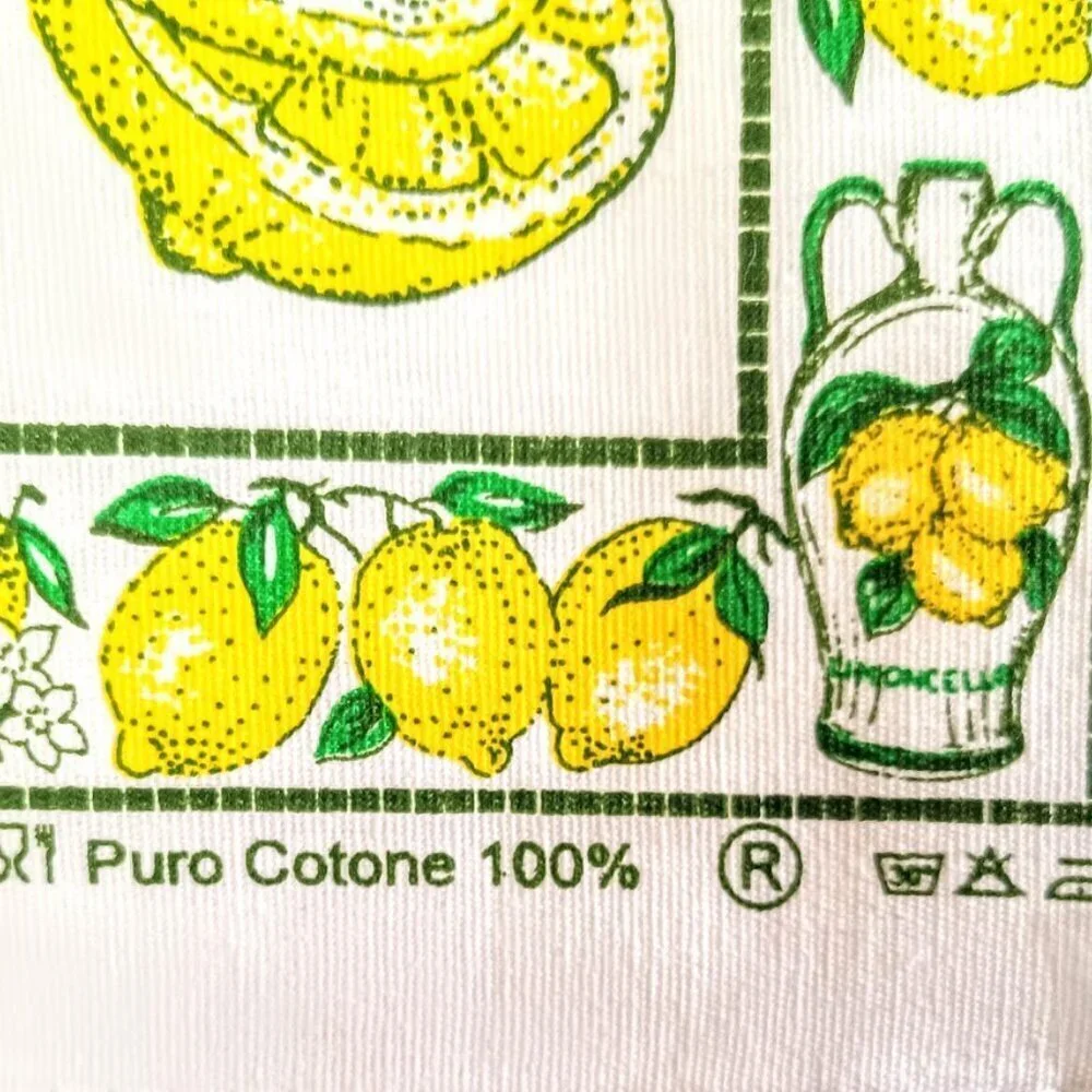 Limoncello Recipe Italian Cotton Tea Towel